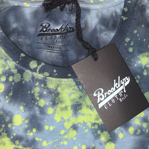 Brooklyn Cloth Blue Paint Splatter Tie Dye Tee - Picture 2 of 4
